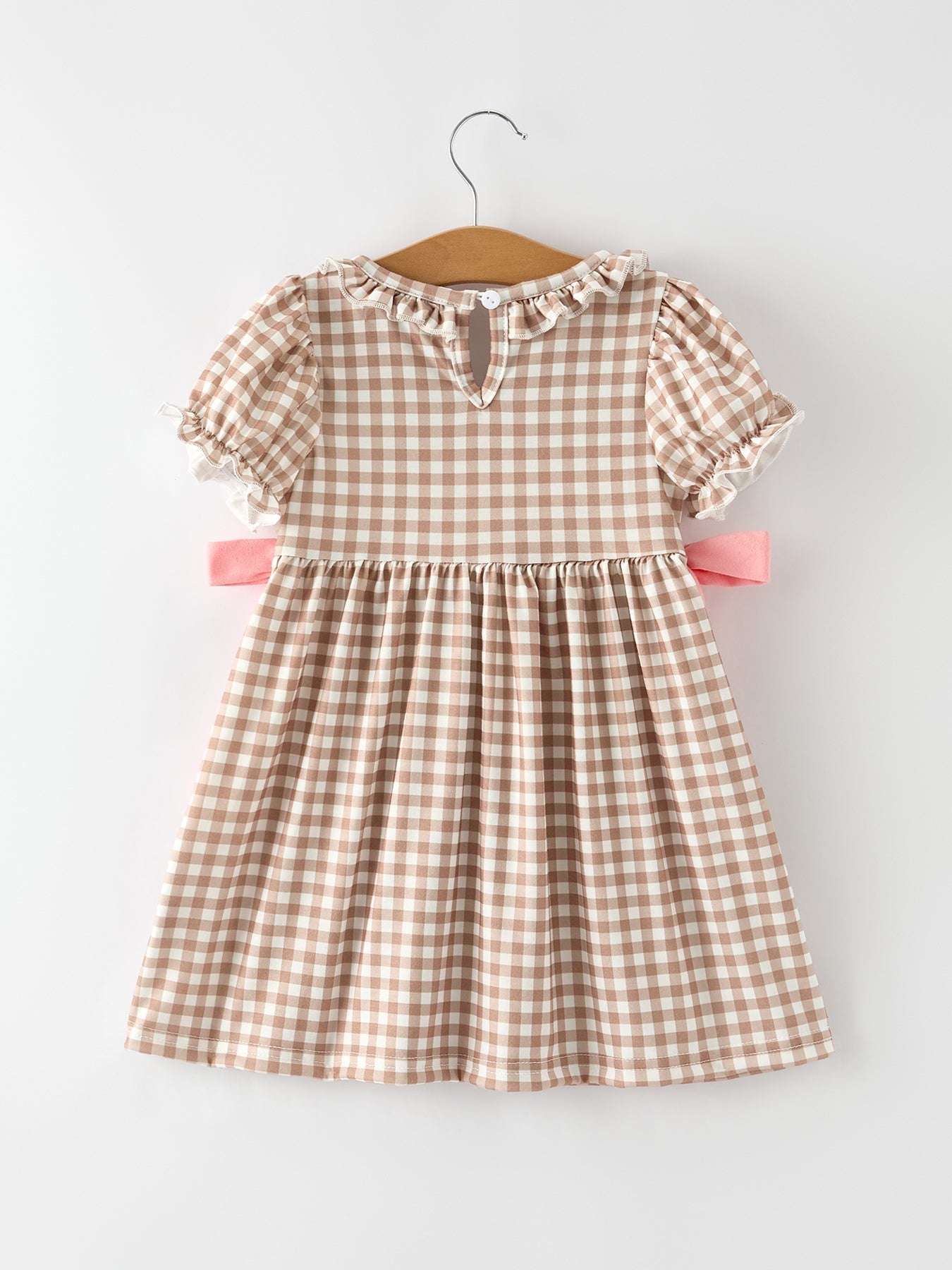 Christmas Plaid Dress With Embroidered Gingerbread Bows Rylee Faith Designs Everetts Place: Online Boutique