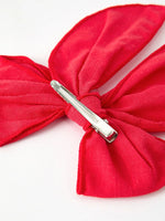 Rylee Faith Designs Christmas Red Bow Hairpin Festive Holiday Accessory - Bows