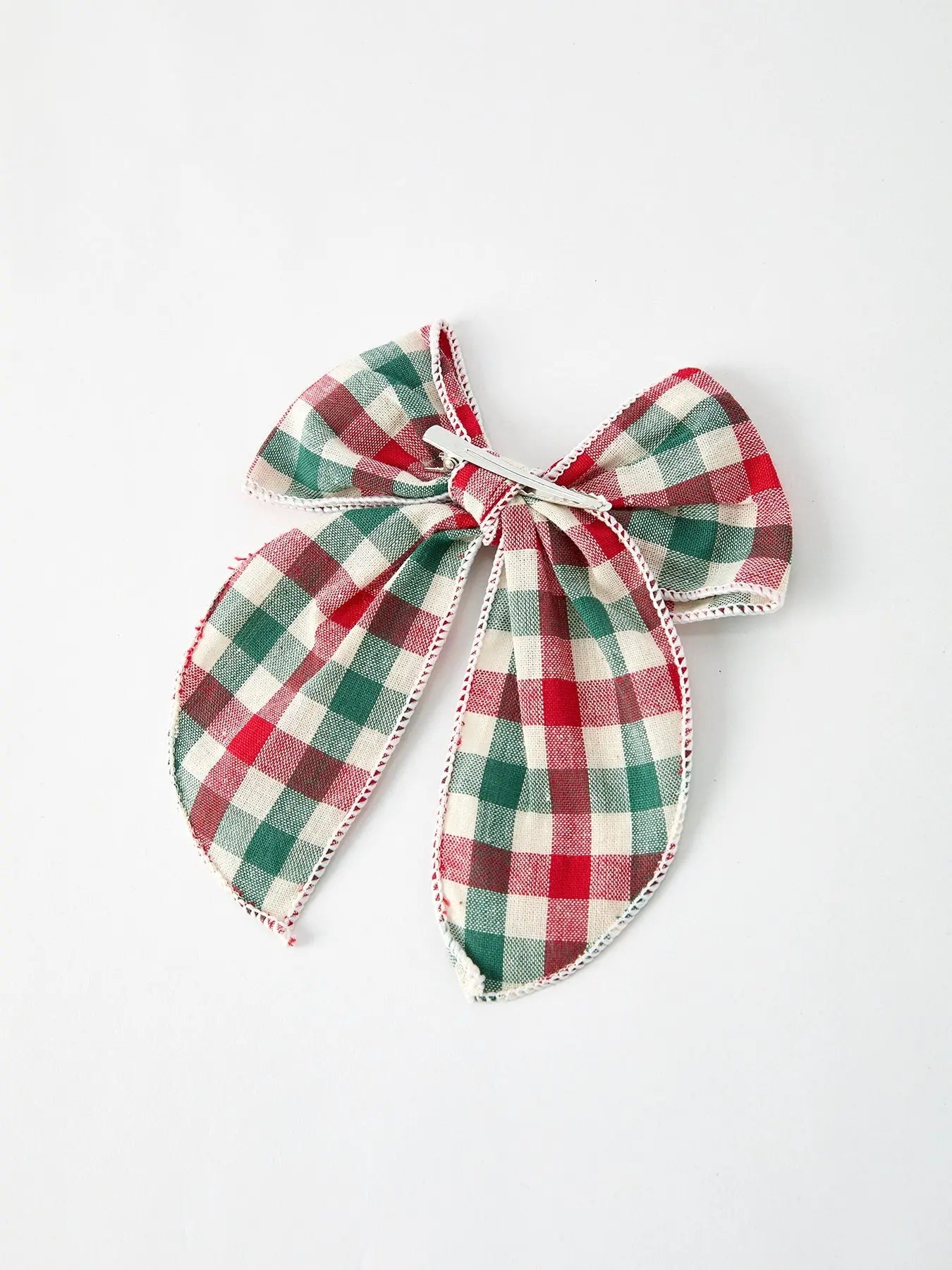 Christmas Red Green And White Plaid Bow 5 Inch Hairpin Rylee Faith Designs Everetts Place: Online Boutique
