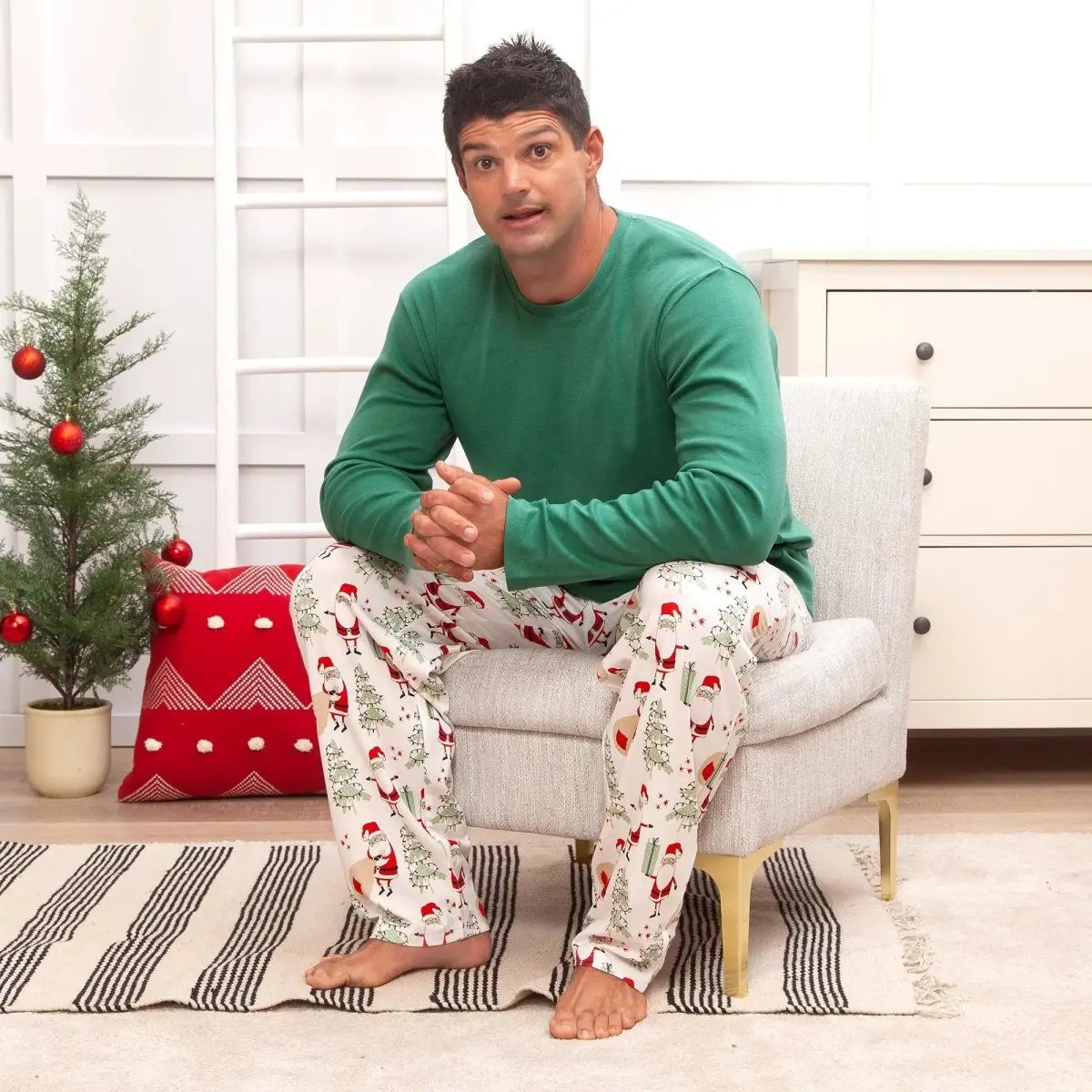 Tesa Babe Christmas Santa Bamboo Pajama Pants for Adults Cozy - Everetts Place Boutique - 