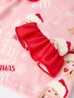 Rylee Faith Designs Christmas Santa Print Ruffle Girls Pajama Set Rylee Faith - Everetts Place Boutique - 