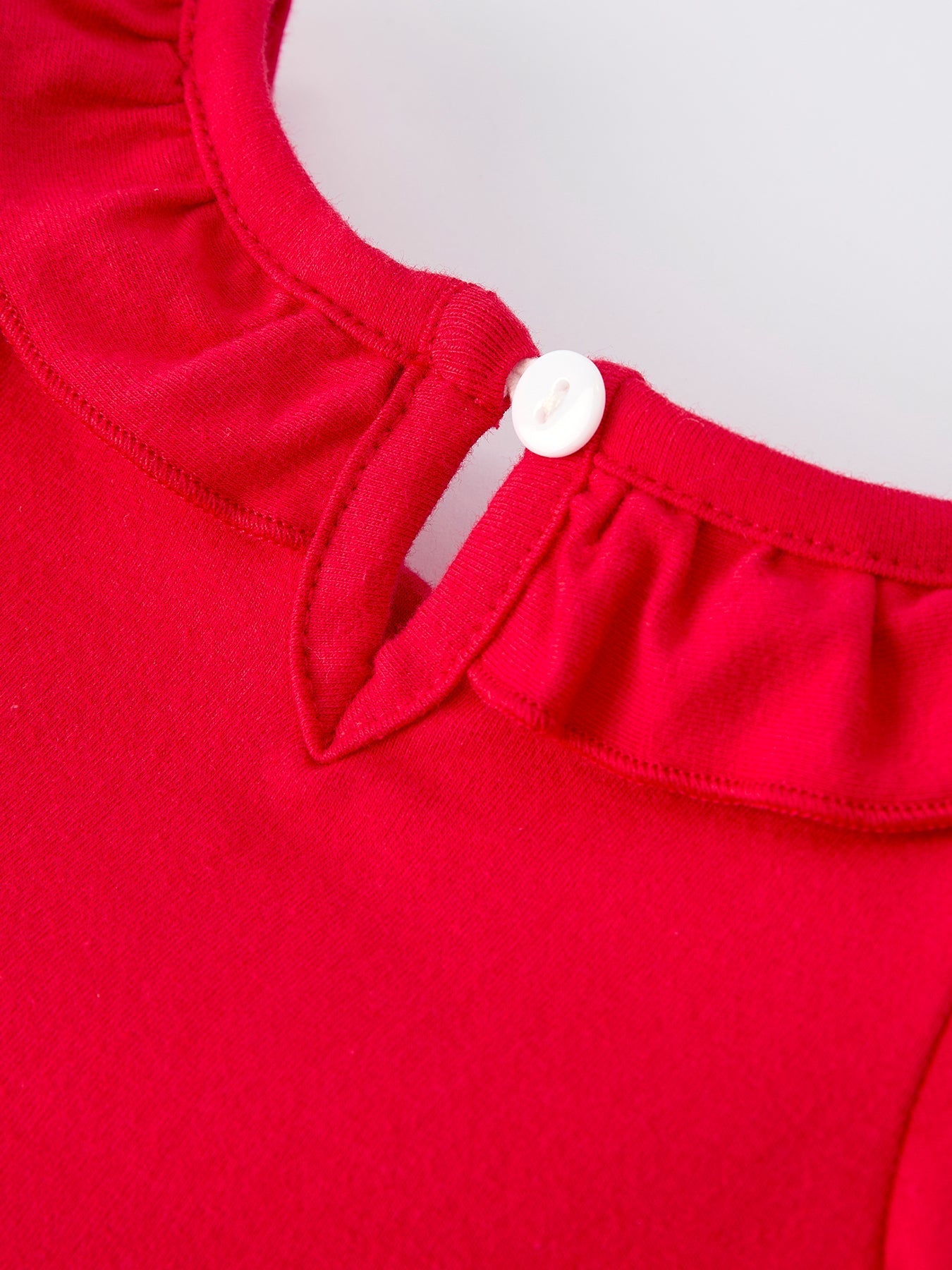 Christmas Smocked Embroidery Baby Girls Romper with Pink Ribbon Ties Rylee Faith Designs Everetts Place: Online Boutique