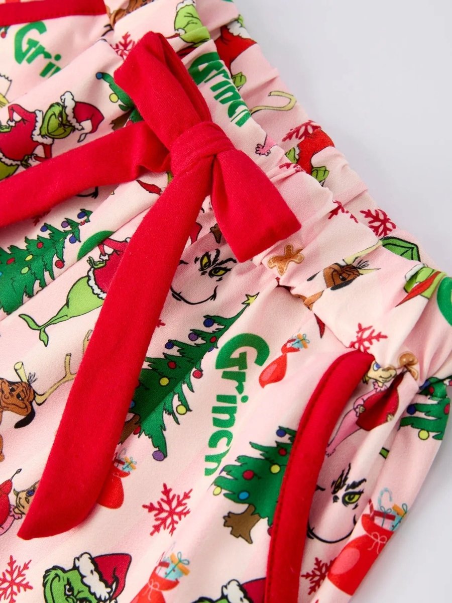 Christmas Tree Character Baby Girls Ruffle Girls Pajamas Set Rylee Faith Designs Everetts Place Boutique