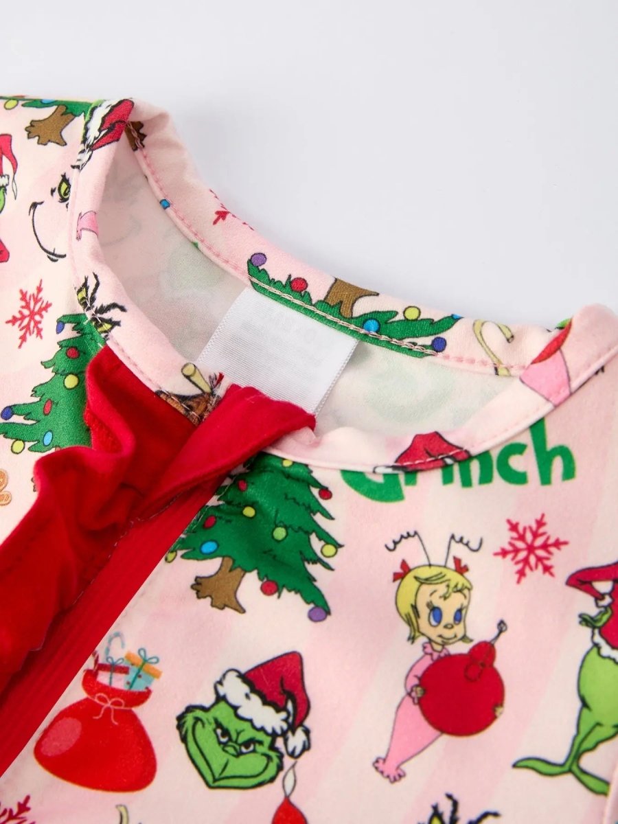 Christmas Tree Character Baby Girls Ruffle Romper Rylee Faith Designs Everetts Place Boutique