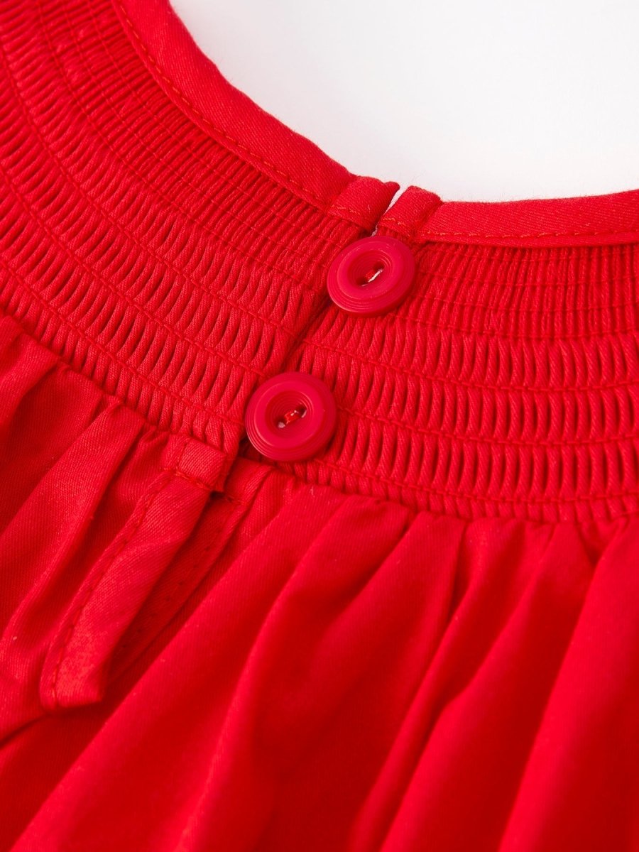 Rylee Faith Designs Christmas Tree Embroidery Romper for Baby Green Festive - Everetts Place Boutique - 