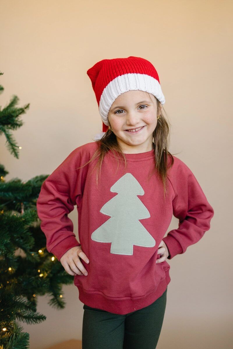 Little Joy Co. Christmas Tree Patch Sweatshirt - Everetts Place Boutique - 