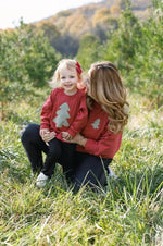 Christmas Tree Patch Sweatshirt Little Joy Co. Everetts Place Boutique