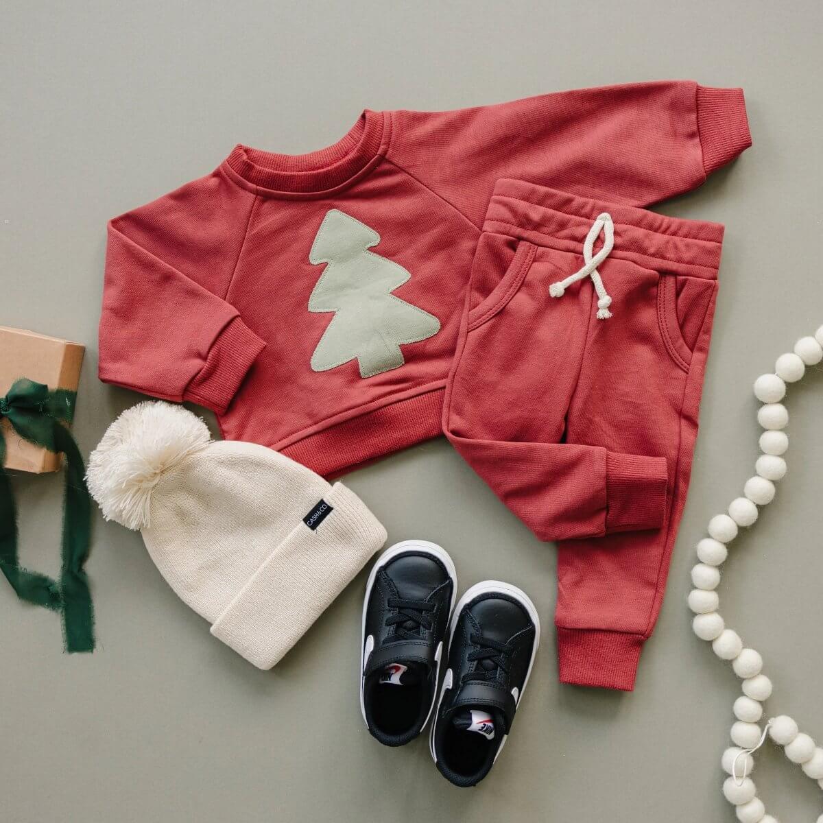 Little Joy Co. Christmas Tree Patch Sweatshirt - Everetts Place Boutique - 