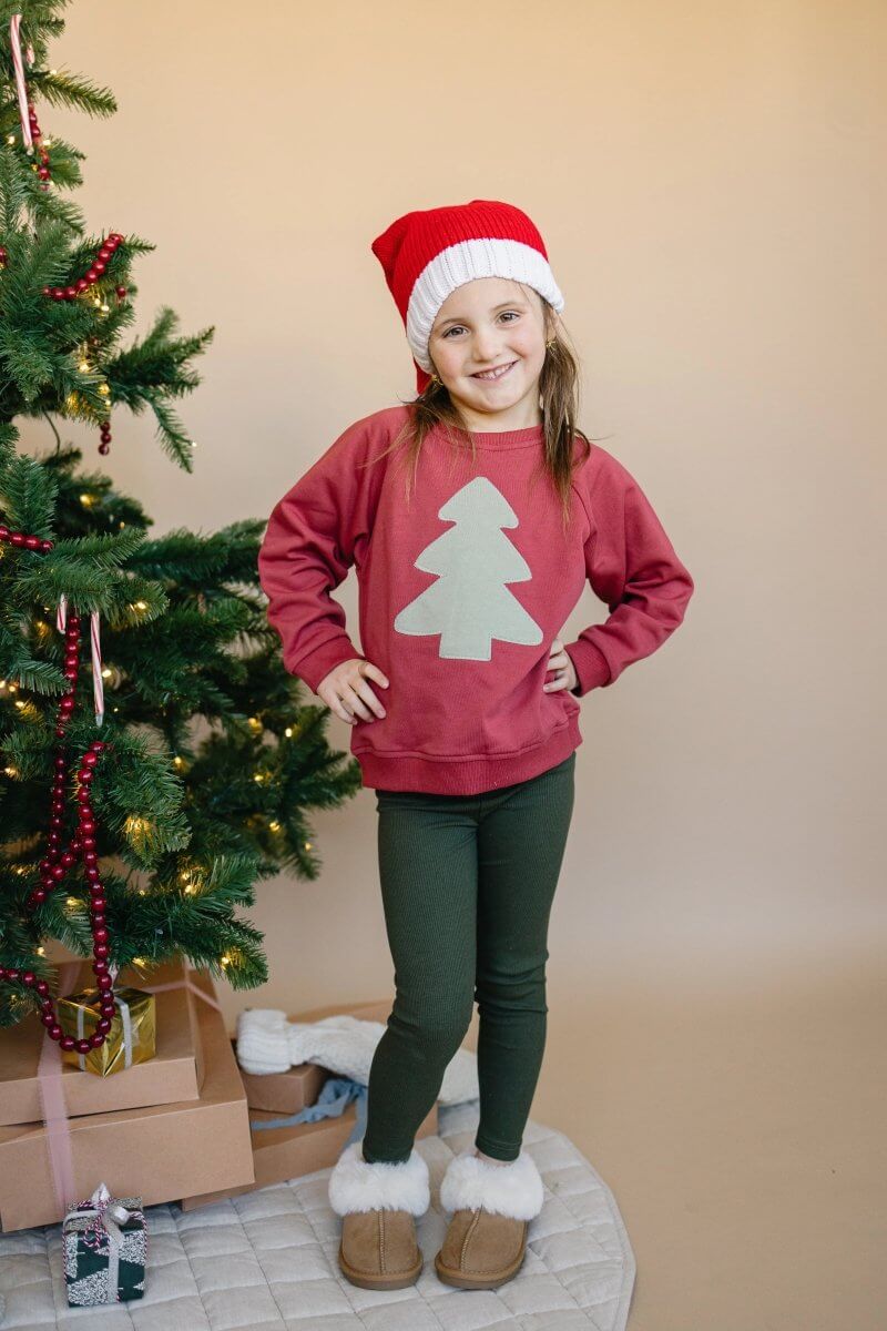Little Joy Co. Christmas Tree Patch Sweatshirt - Everetts Place Boutique - 