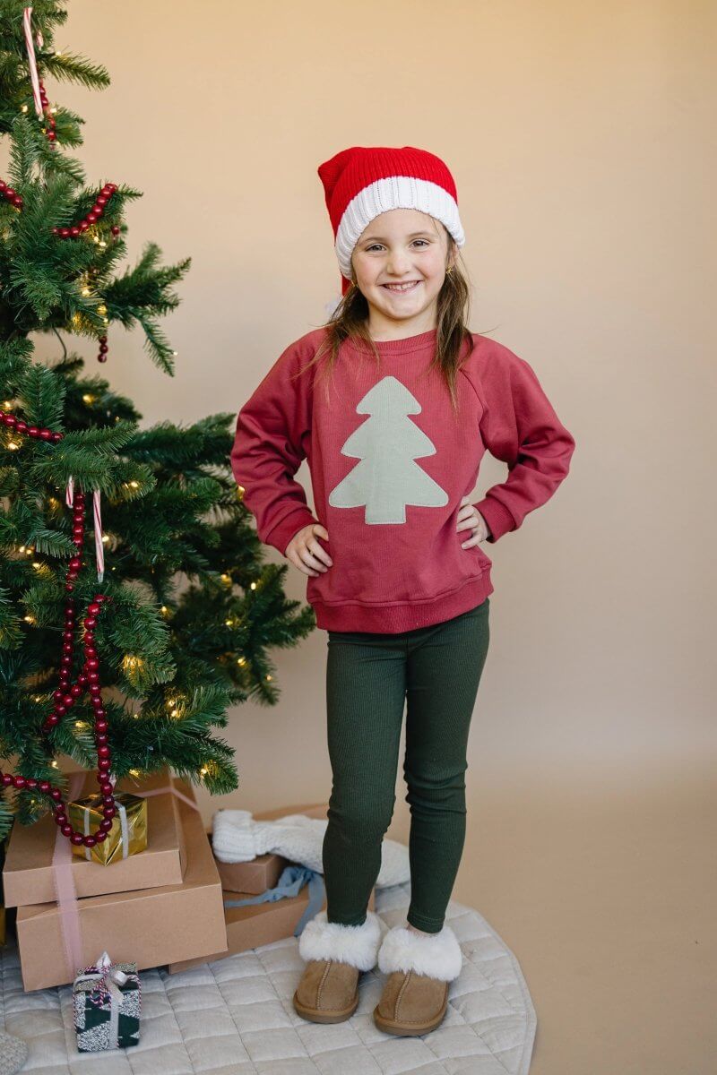 Little Joy Co. Christmas Tree Patch Sweatshirt - Everetts Place Boutique - 