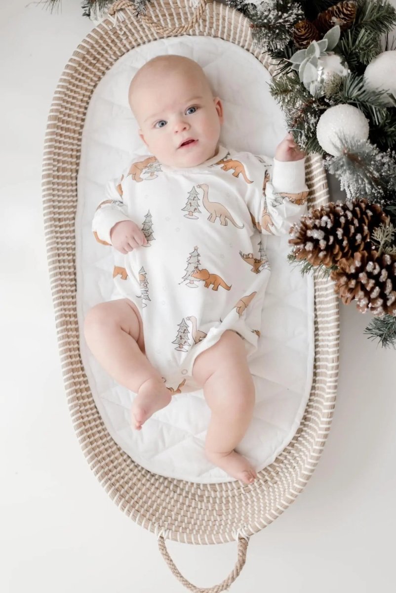 Little Joy Co. Christmas Tree - Rex Bamboo Bubble Romper - Everetts Place Boutique - 