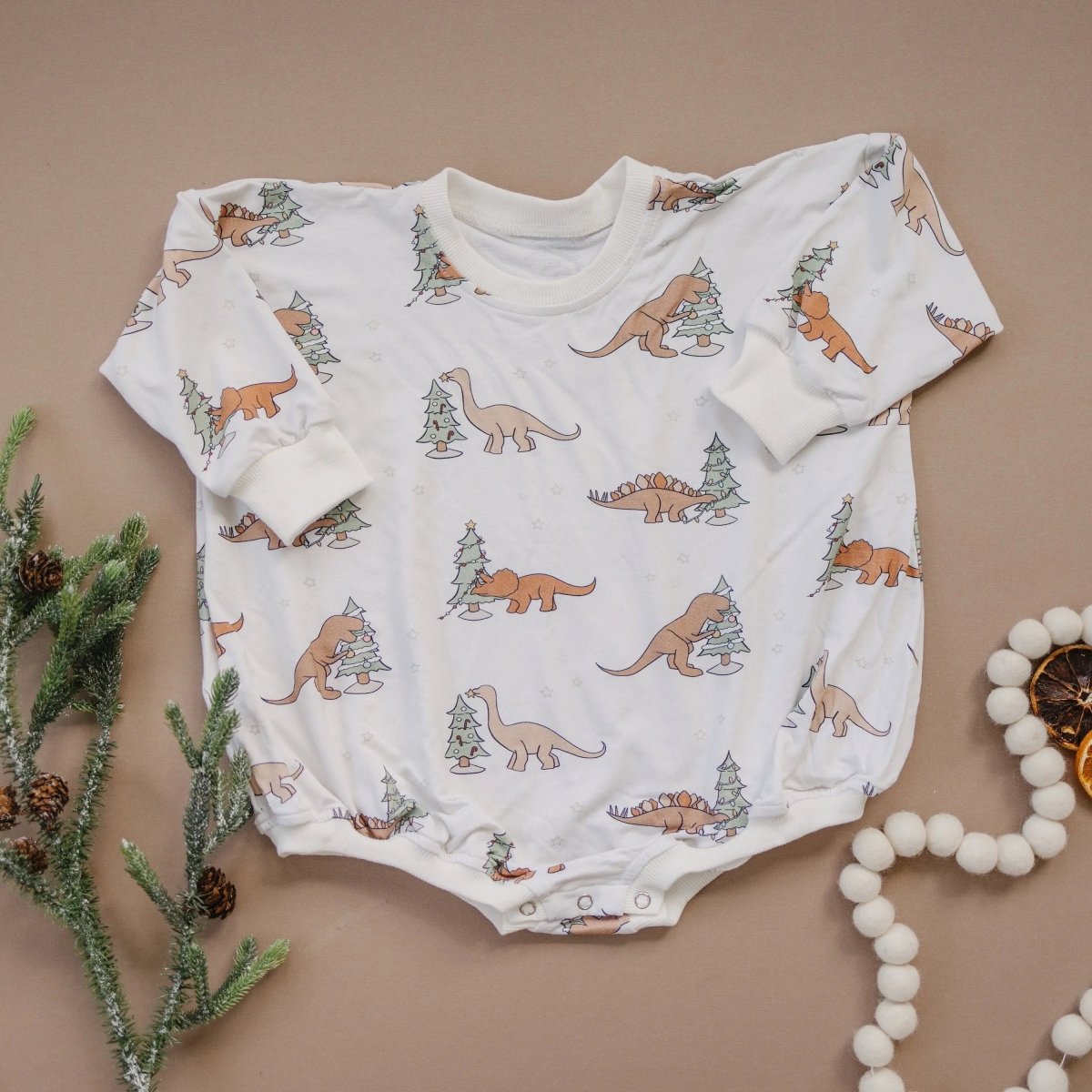 Little Joy Co. Christmas Tree - Rex Bamboo Bubble Romper - Everetts Place Boutique - 