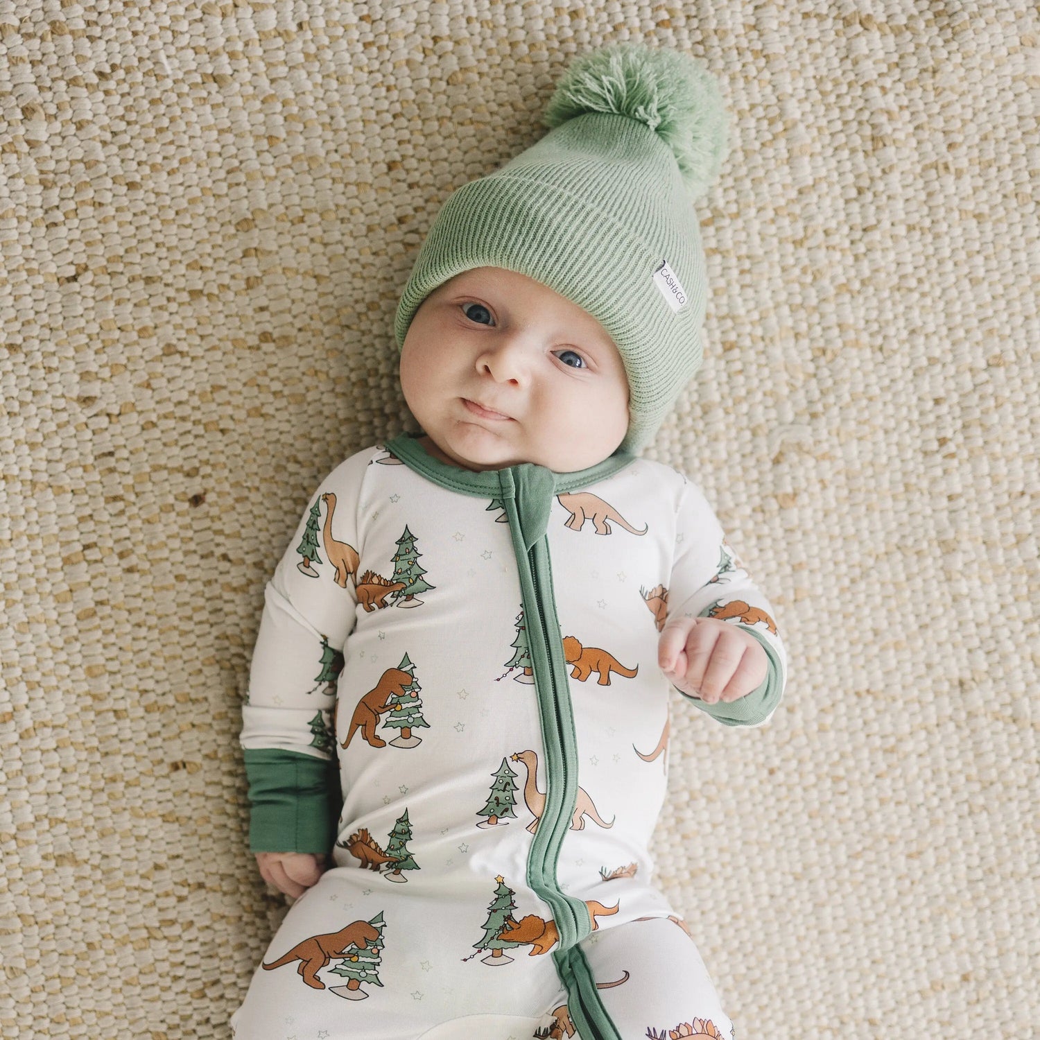 Little Joy Co. Christmas Tree - Rex Dino Bamboo Zippy Romper *Newborn left - 
