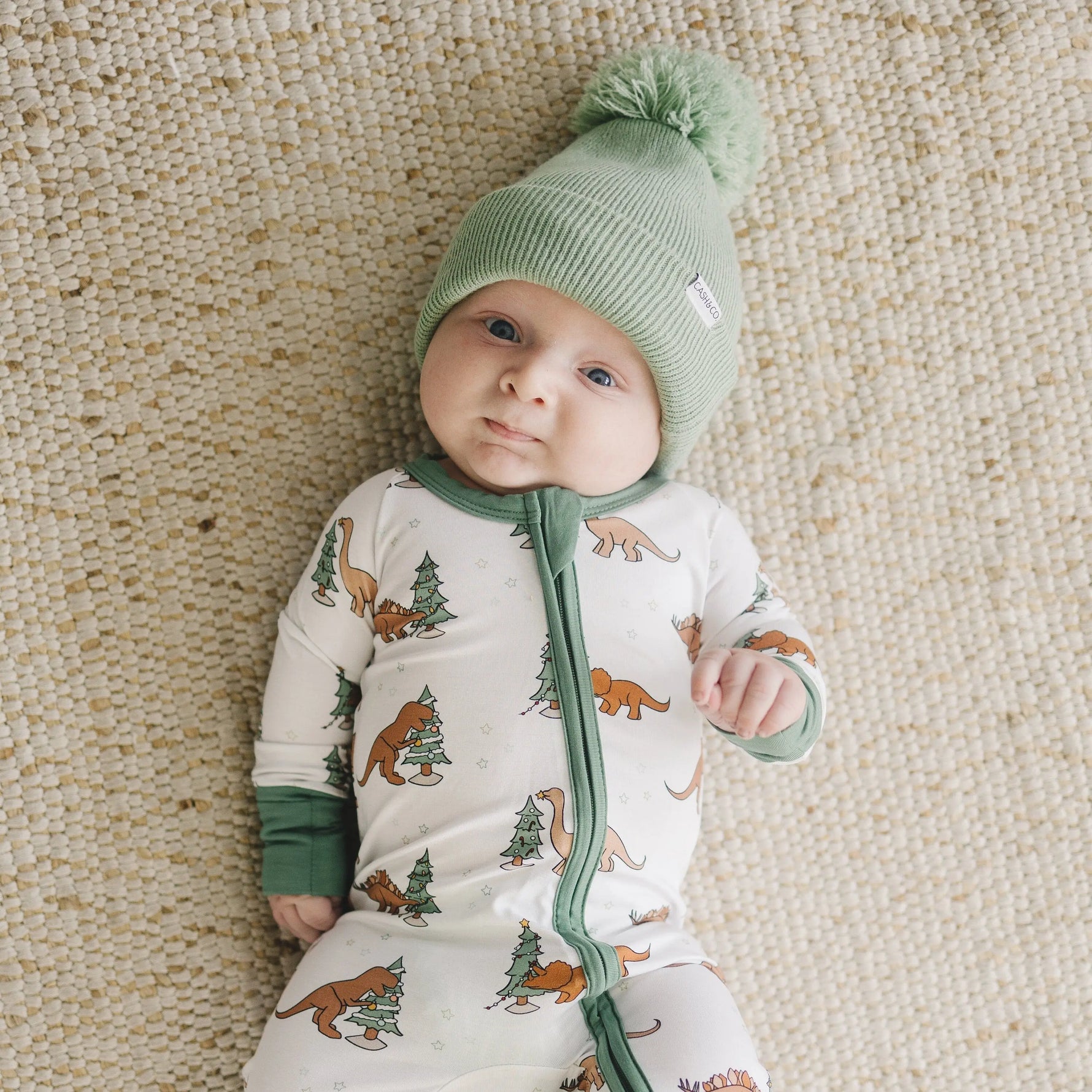 Little Joy Co. Christmas Tree - Rex Dino Bamboo Zippy Romper *Newborn left - 