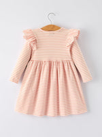 Rylee Faith Designs Christmas Tree Smocked Embroidery Stripe Baby Girls Dress - Everetts Place Boutique - 