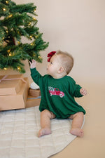 Little Joy Co. Christmas Tree Truck Bamboo Sweatshirt Romper - Everetts Place Boutique - 