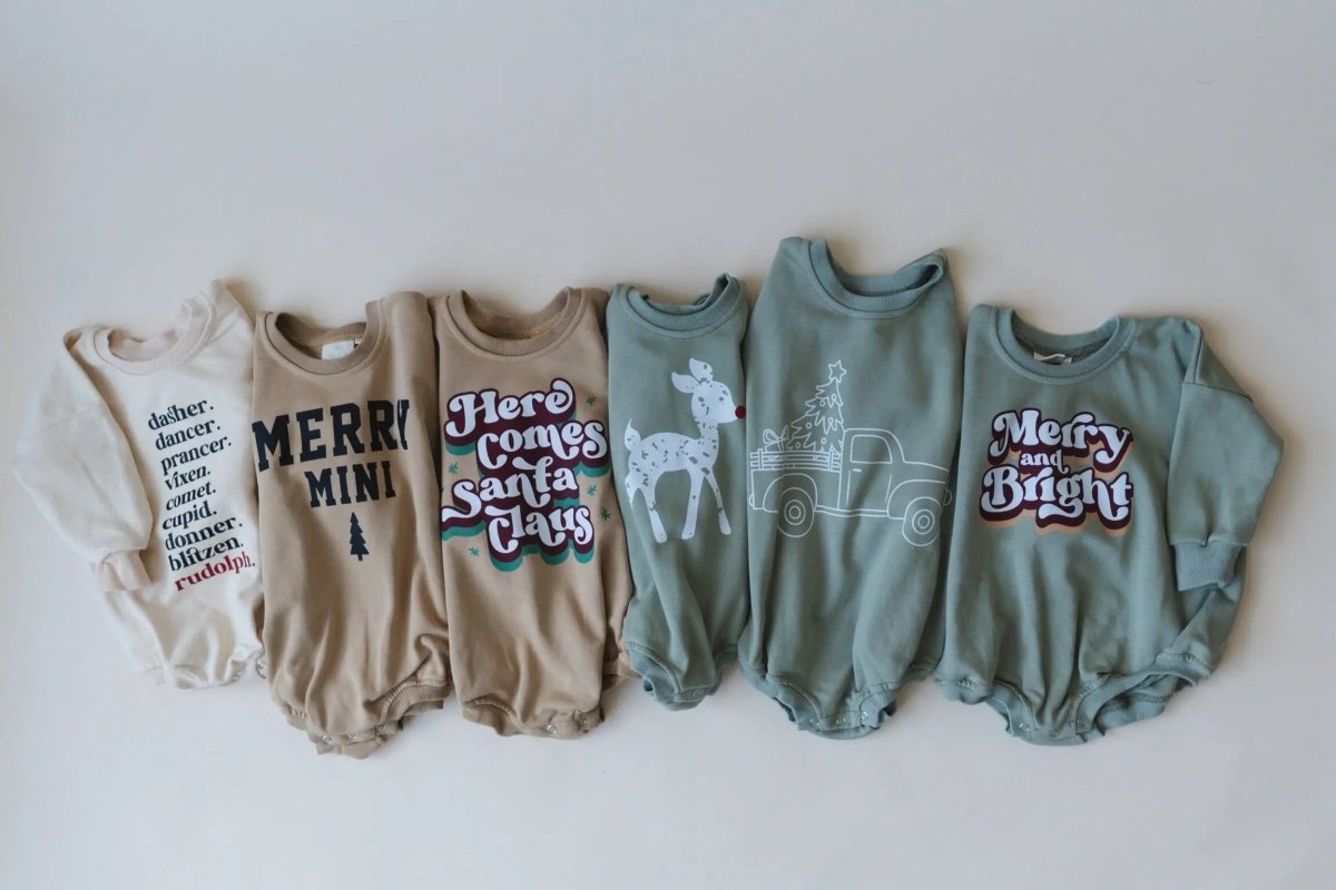 Little Joy Co. Christmas Tree Truck Sweatshirt Romper - Everetts Place Boutique - 