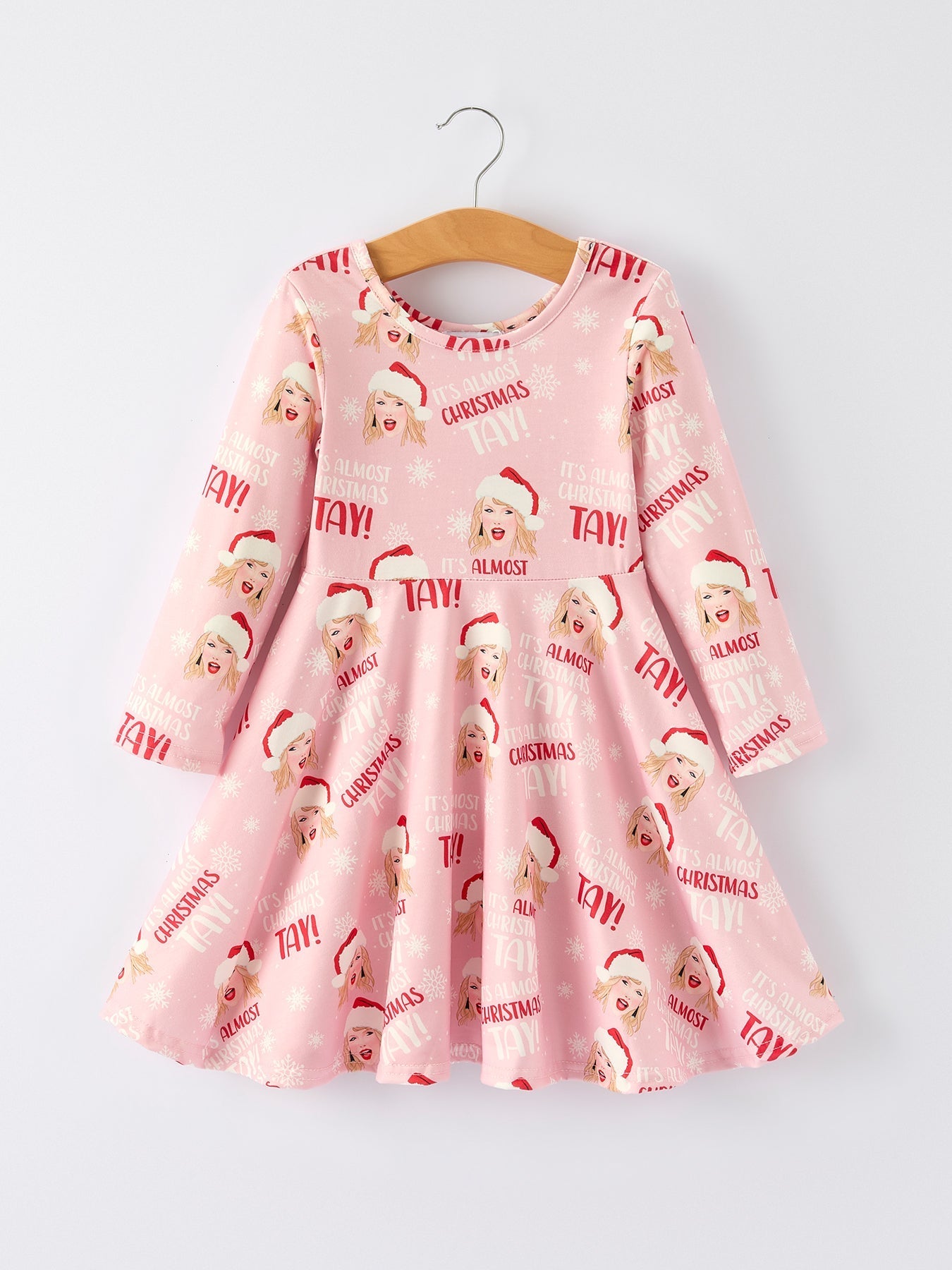 Christmas Ts Twirly  Print Girls Milk Silk Dress Rylee Faith Designs Everetts Place: Online Boutique