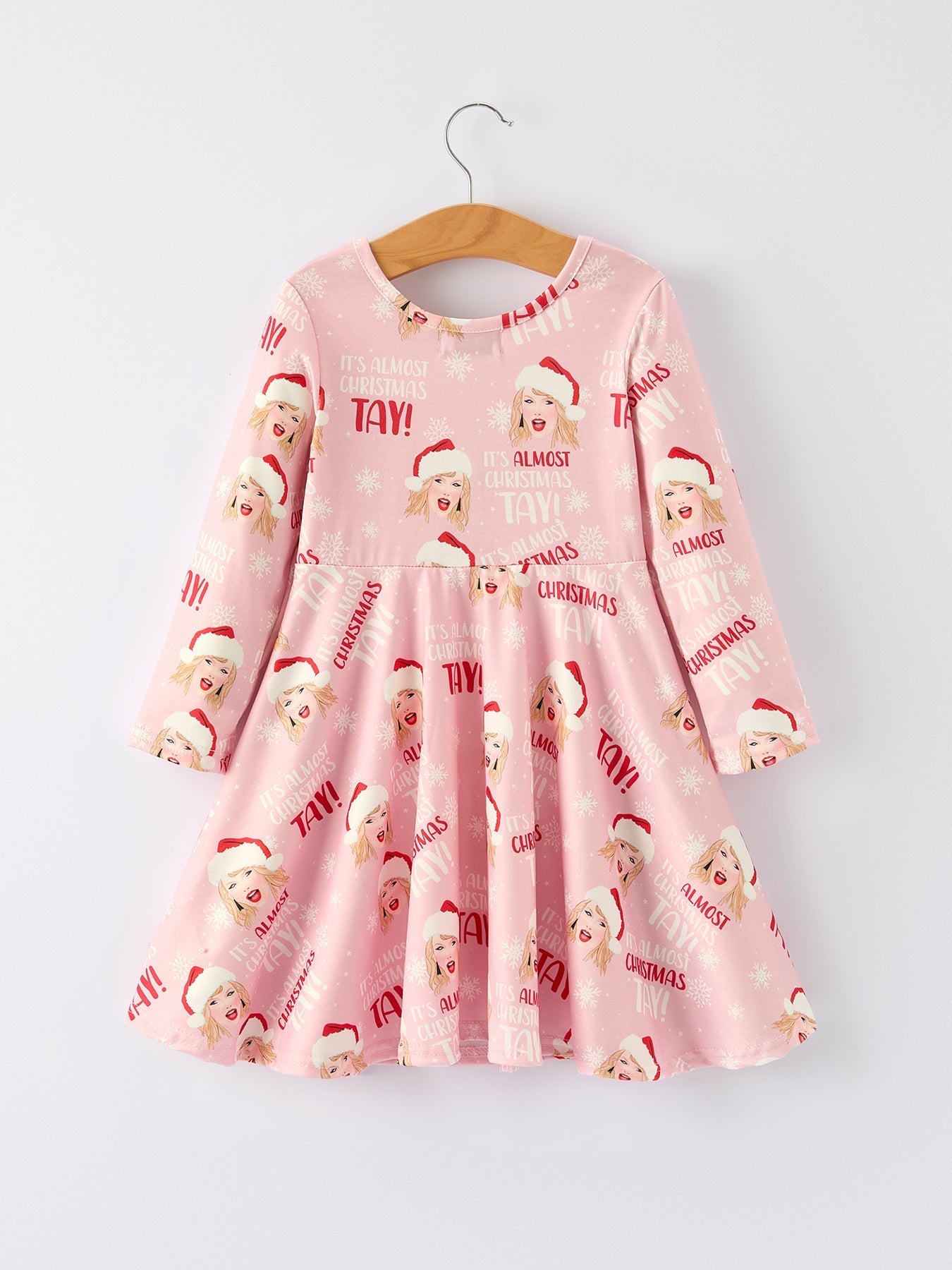 Christmas Ts Twirly  Print Girls Milk Silk Dress Rylee Faith Designs Everetts Place: Online Boutique