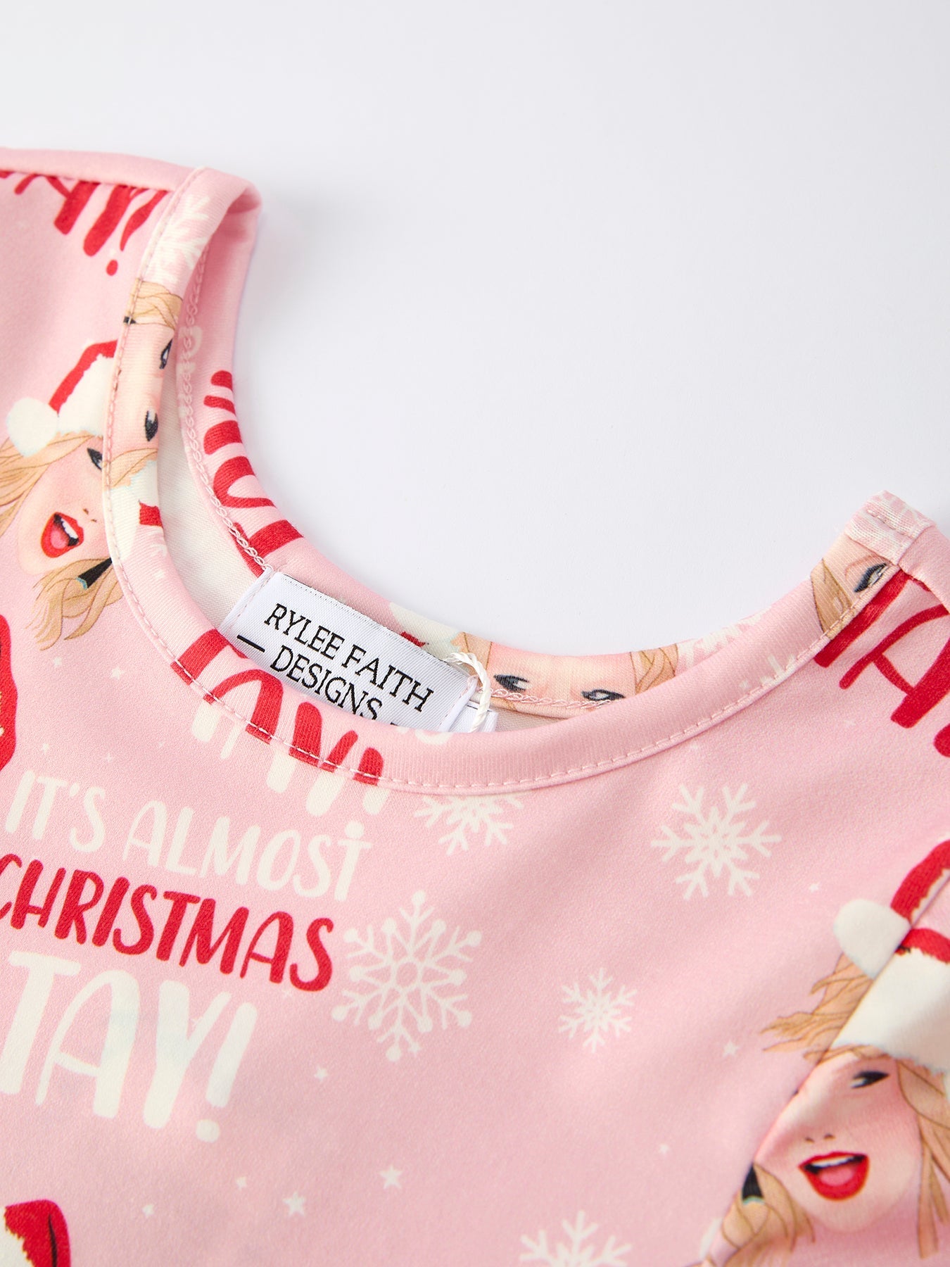 Christmas Ts Twirly  Print Girls Milk Silk Dress Rylee Faith Designs Everetts Place: Online Boutique