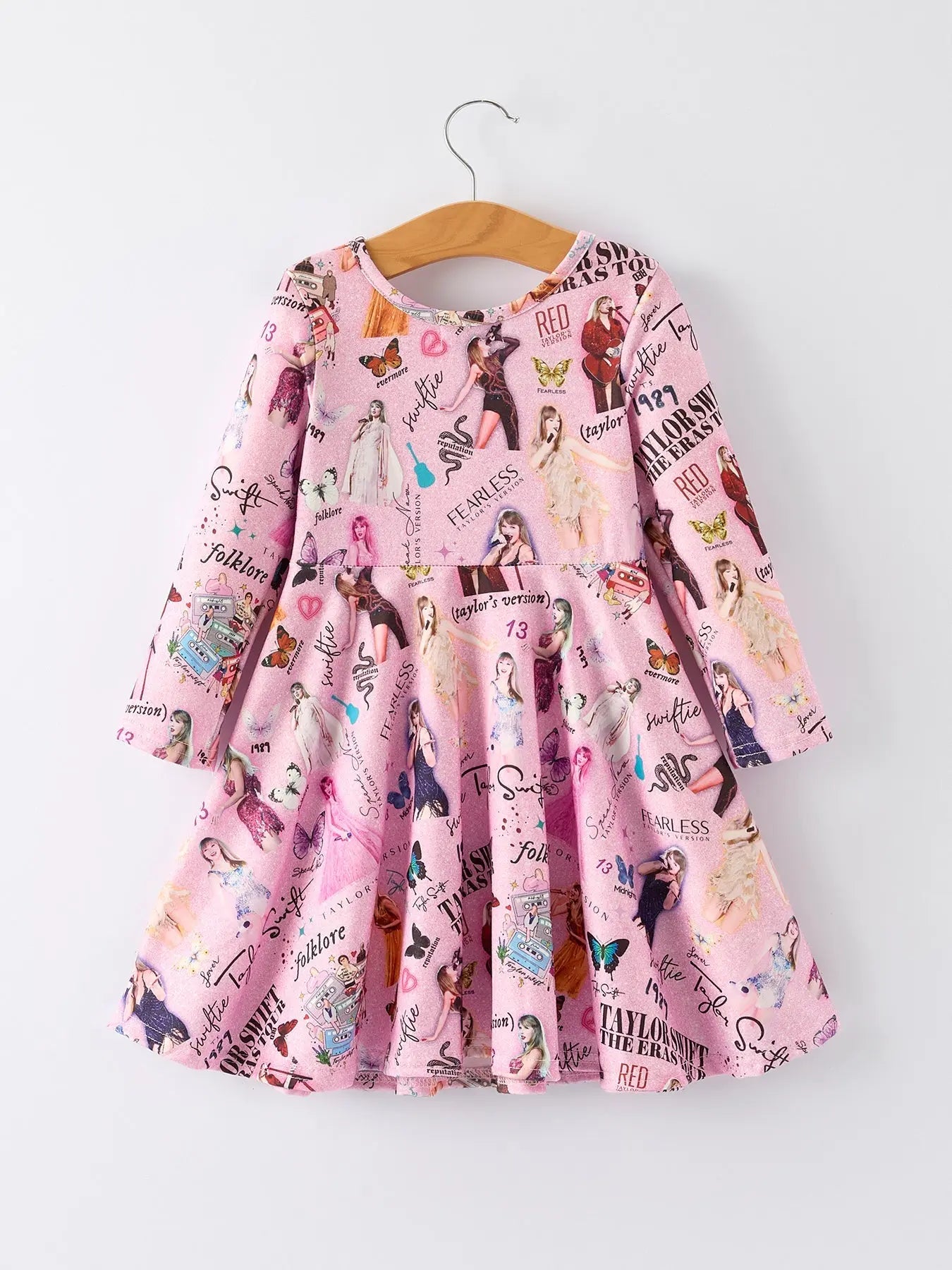 Rylee Faith Designs Christmas Twirly Print Milk Silk Party Dress For Girls - Apparel & Accessories > Clothing > Dresses Dress