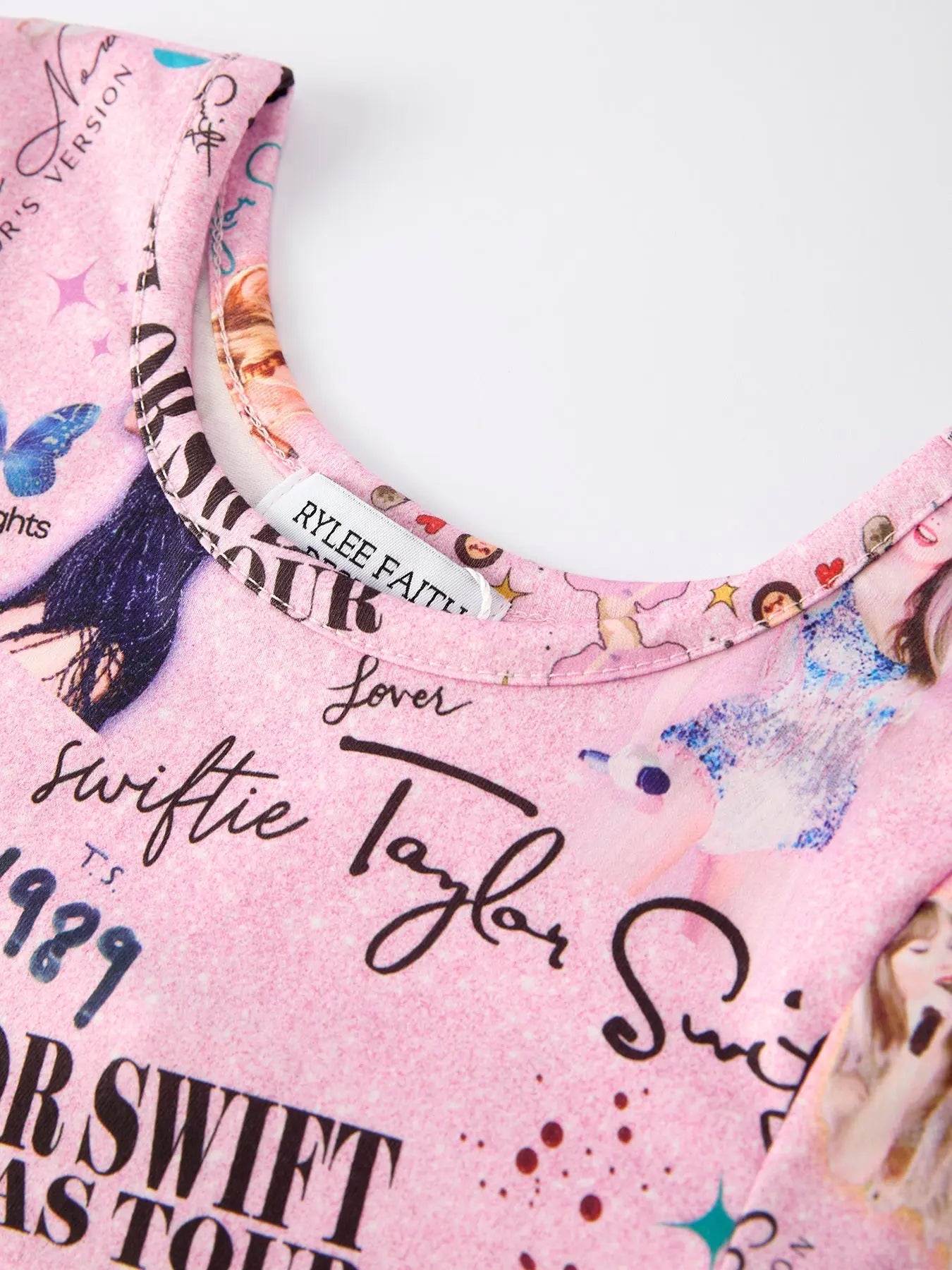 Rylee Faith Designs Christmas Twirly Print Milk Silk Party Dress For Girls - Apparel & Accessories > Clothing > Dresses Dress