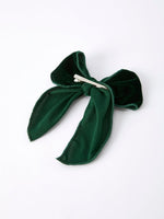 Rylee Faith Designs Christmas Velvet Green Bow Hair Clip Rylee Faith Designs - Everetts Place Boutique - 