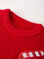 Rylee Faith Designs Christmas Winter Cane Girls Red Pullover Cozy Warm Outfit - Everetts Place Boutique - 