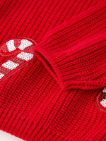 Rylee Faith Designs Christmas Winter Cane Girls Red Pullover Cozy Warm Outfit - Everetts Place Boutique - 
