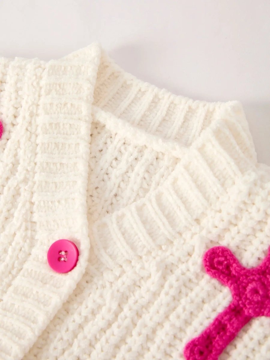 Christmas Winter Christian Girls Cardigan Sweater Cozy Rylee Faith Designs Everetts Place Boutique