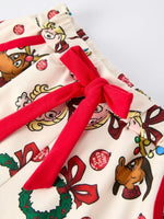 Christmas Wreath Character Print Girls Pajama Set Rylee Faith Designs Everetts Place Boutique