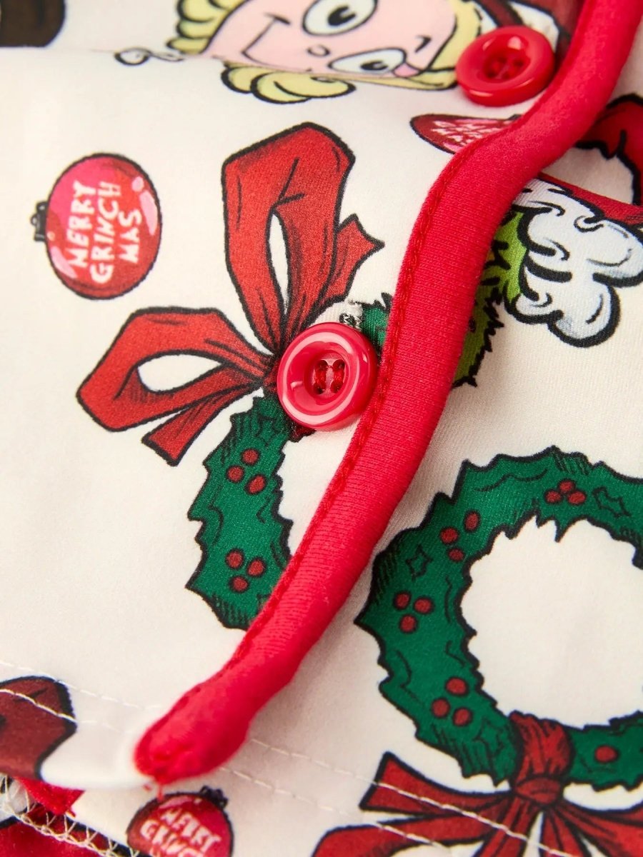 Christmas Wreath Character Print Girls Pajama Set Rylee Faith Designs Everetts Place Boutique