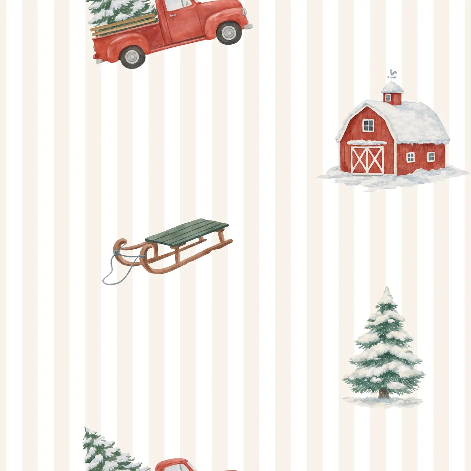 Little Red Truck Quilted Blanket