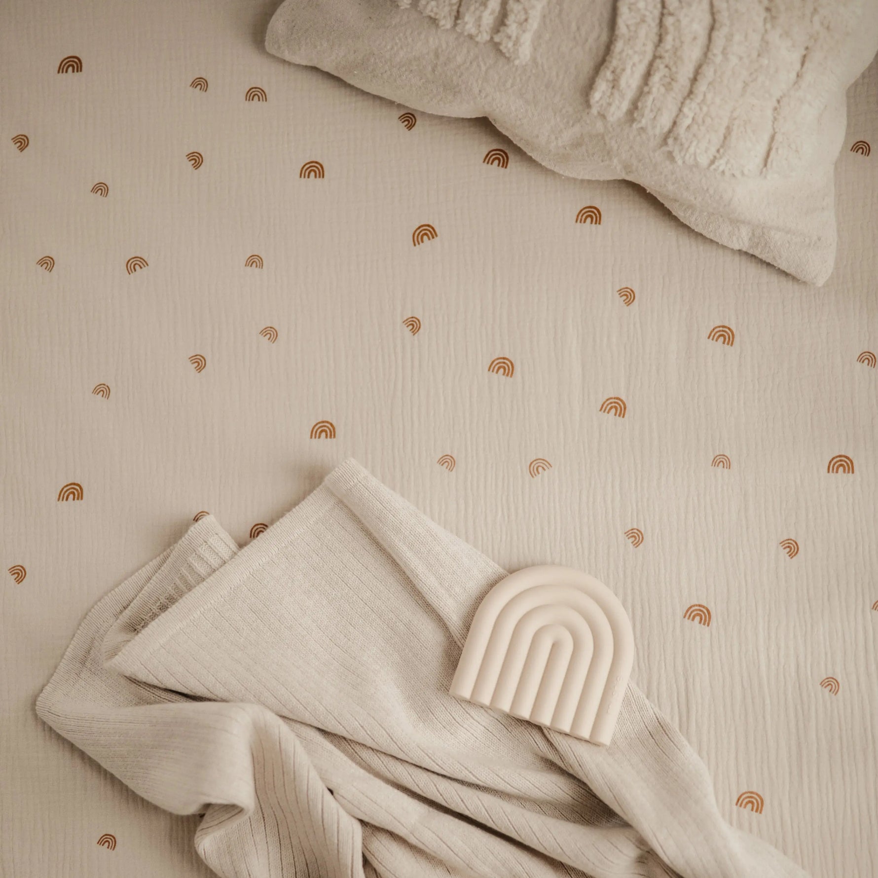 Mushie Extra Soft Bassinet Muslin Crib Sheet for Baby - 100 Percent Cotton Breathable Fabric - Home & Garden > Linens & Bedding > Bedding > Bed Sheets crib sheets