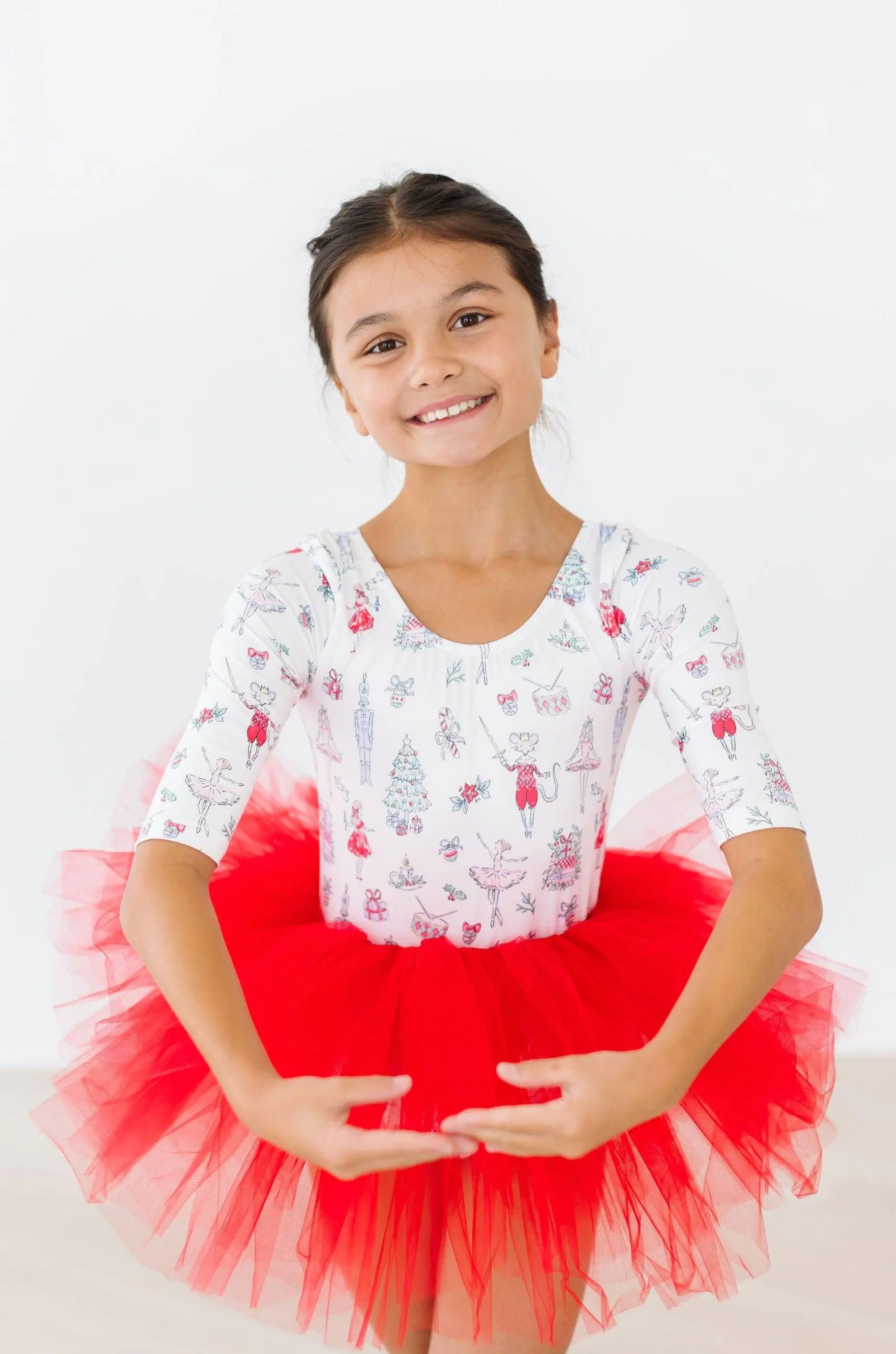 Clara Christmas Tutu Leotard Three Quarter Fluffy Dancewear Mila & Rose ® Everetts Place: Online Boutique