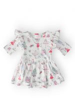 Clara Christmas Twirl Flutter Baby Bodysuit Snap Closure Mila & Rose ® Everetts Place: Online Boutique