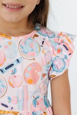 Mila & Rose ® Class Act Flutter Sleeve Twirl Dress For Toddler Girls - Everetts Place Boutique - 