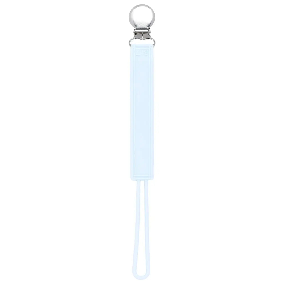 Three Little Tots Classic Baby Blue All Silicone One Piece Pacifier Clip - 