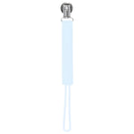 Three Little Tots Classic Baby Blue All Silicone One Piece Pacifier Clip - 