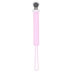 Three Little Tots Classic Baby Pink All Silicone Pacifier Clip - 
