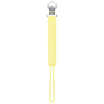 Three Little Tots Classic Baby Yellow All Silicone One Piece Pacifier Clip - 