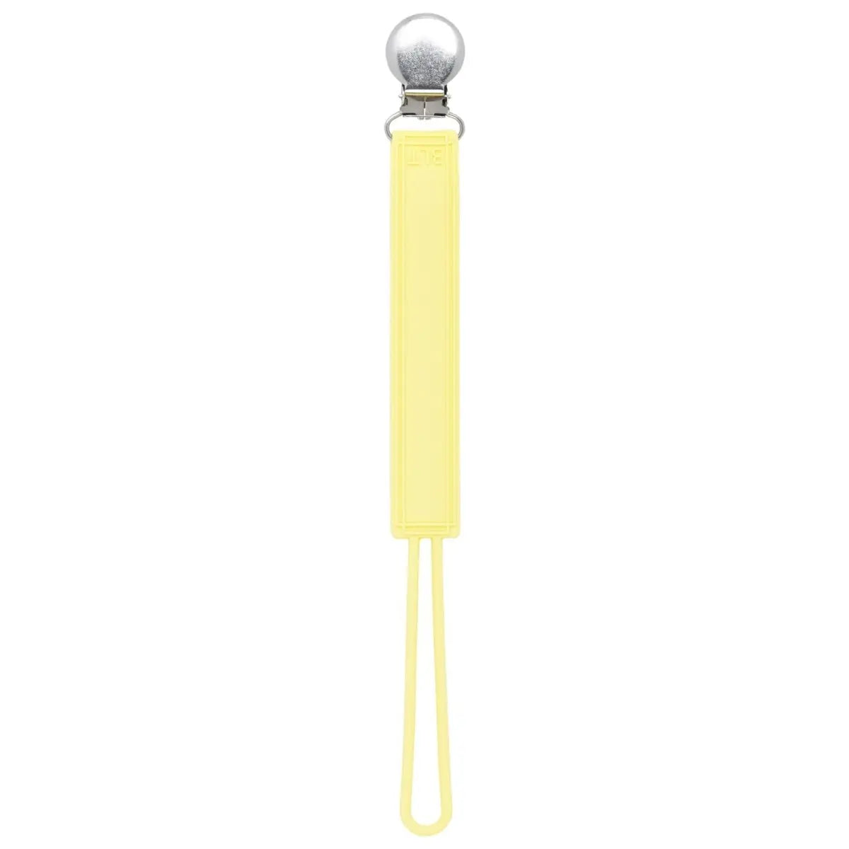 Three Little Tots Classic Baby Yellow All Silicone One Piece Pacifier Clip - 