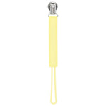 Three Little Tots Classic Baby Yellow All Silicone One Piece Pacifier Clip - 