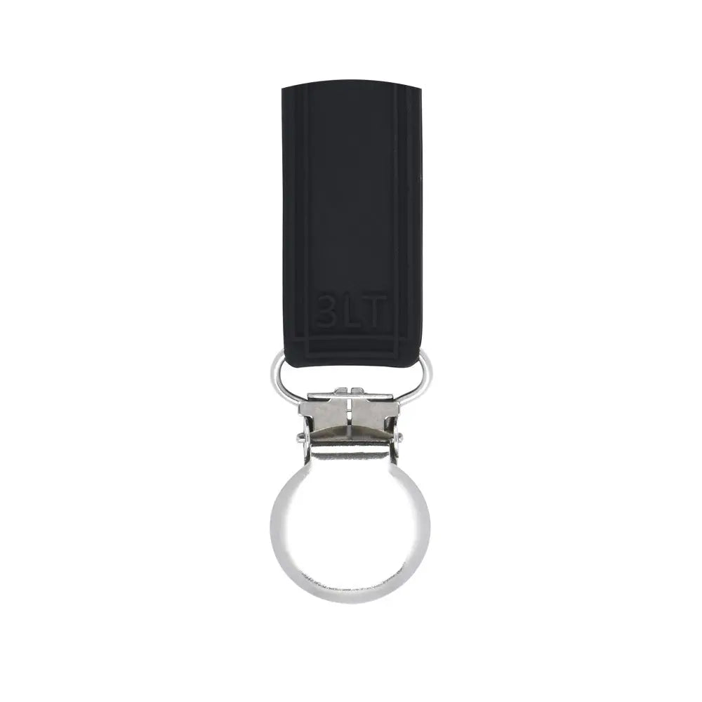 Three Little Tots Classic Black All Silicone One Piece Pacifier Clip - 
