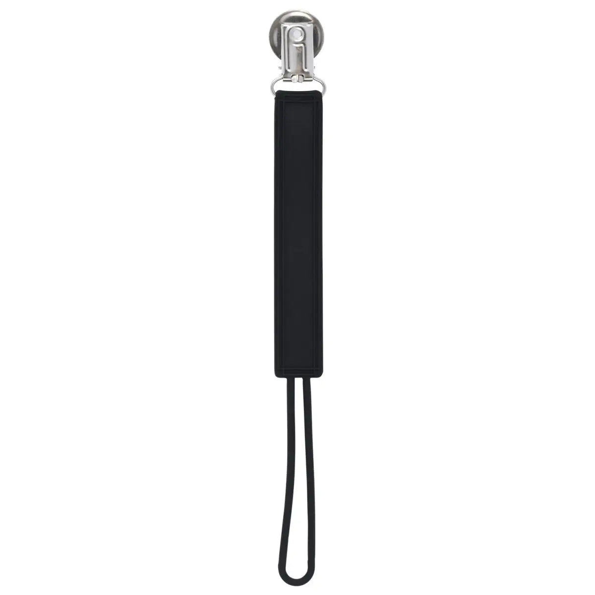 Three Little Tots Classic Black All Silicone One Piece Pacifier Clip - 