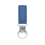 Three Little Tots Classic Blue All Silicone One Piece Pacifier Clip - 