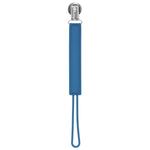 Three Little Tots Classic Blue All Silicone One Piece Pacifier Clip - 