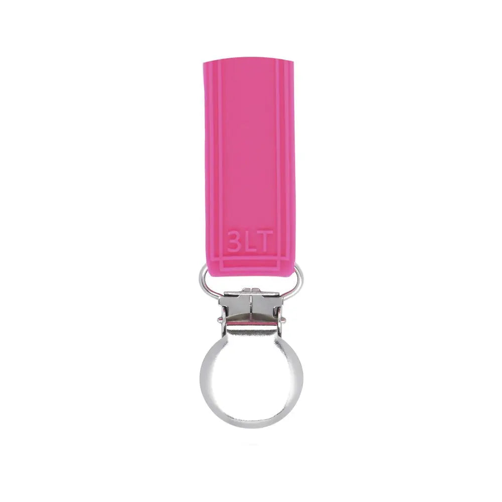 Three Little Tots Classic Hot Pink Barbie All Silicone One Piece Pacifier Clip - 