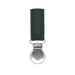 Three Little Tots Classic Hunter Green All Silicone One Piece Pacifier Clip - 