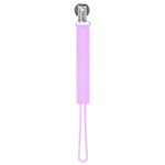 Three Little Tots Classic Lavender Purple Silicone One Piece Pacifier Clip - 